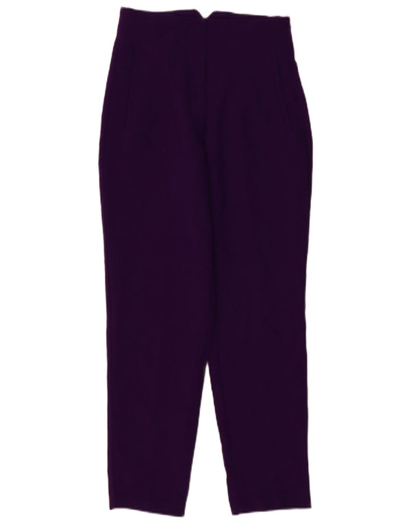 Zara Womens Tapered Chino Trousers Small W26 L26 Purple