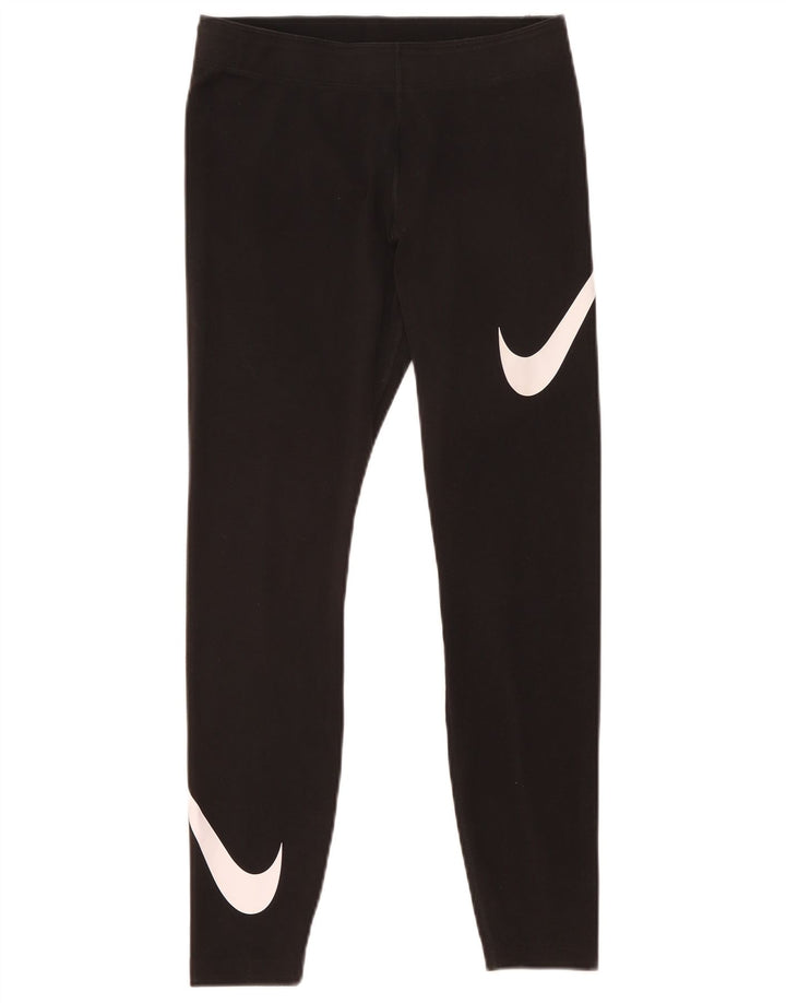 Nike ženske grafičke tajice UK 12 Srednje crni pamuk