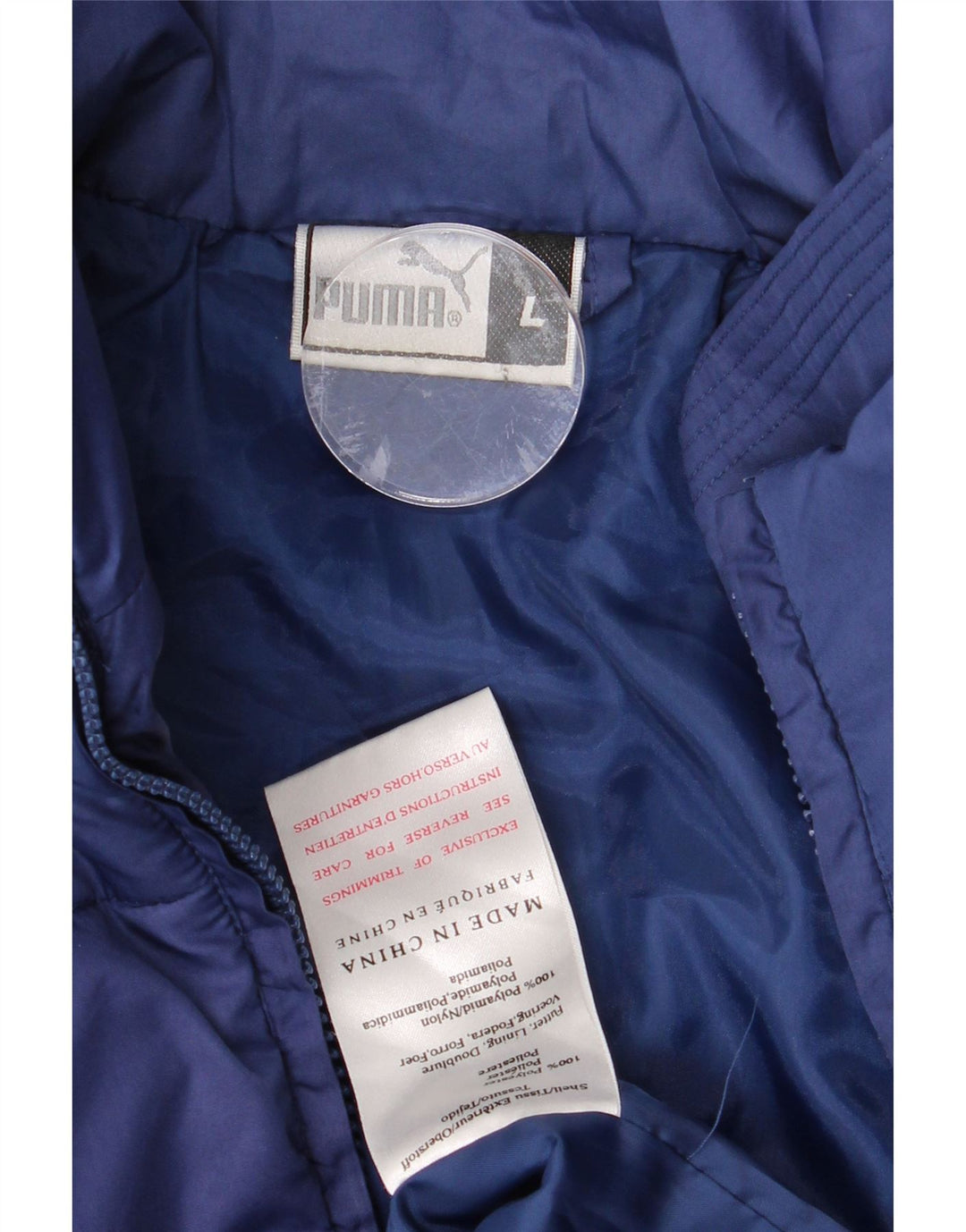 Puma muška podstavljena jakna UK 40 Large tamnoplavi poliamid