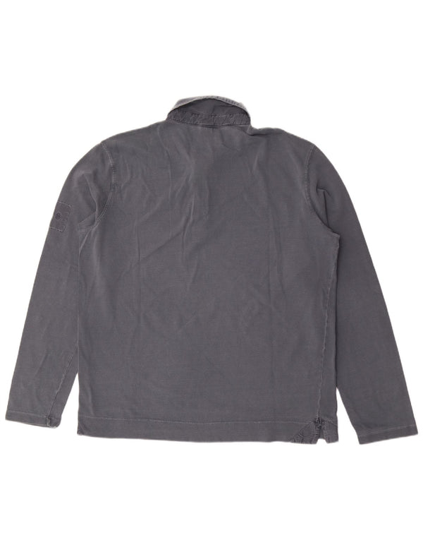 Trussardi Jeans muška polo majica dugih rukava 2XL sivi pamuk