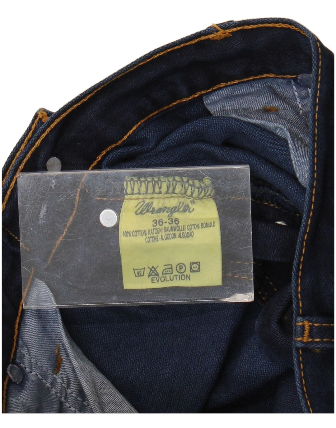 Wrangler Mens Evolution Straight Jeans W36 L32 tamnoplavi pamuk