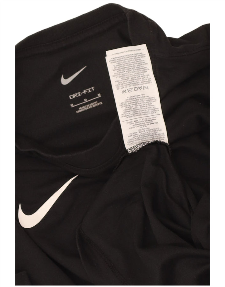 Nike Dri Fit T-Shirt Top srednji crni pamuk