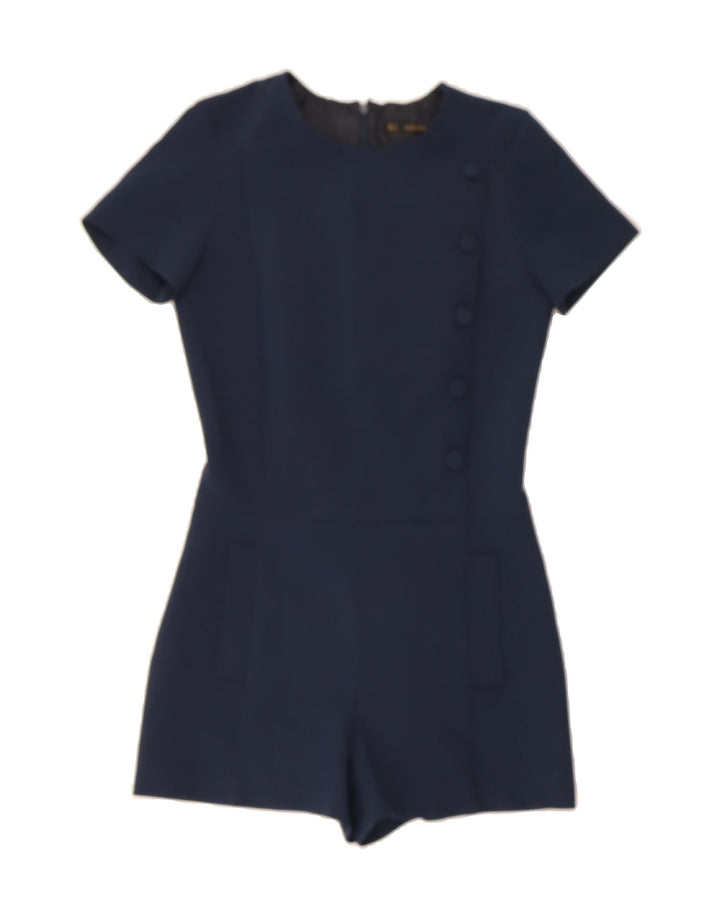 ZARA Womens Playsuit UK 10 Small  Navy Blue Polyester Vintage Zara and Second-Hand Zara from Messina Hembry 