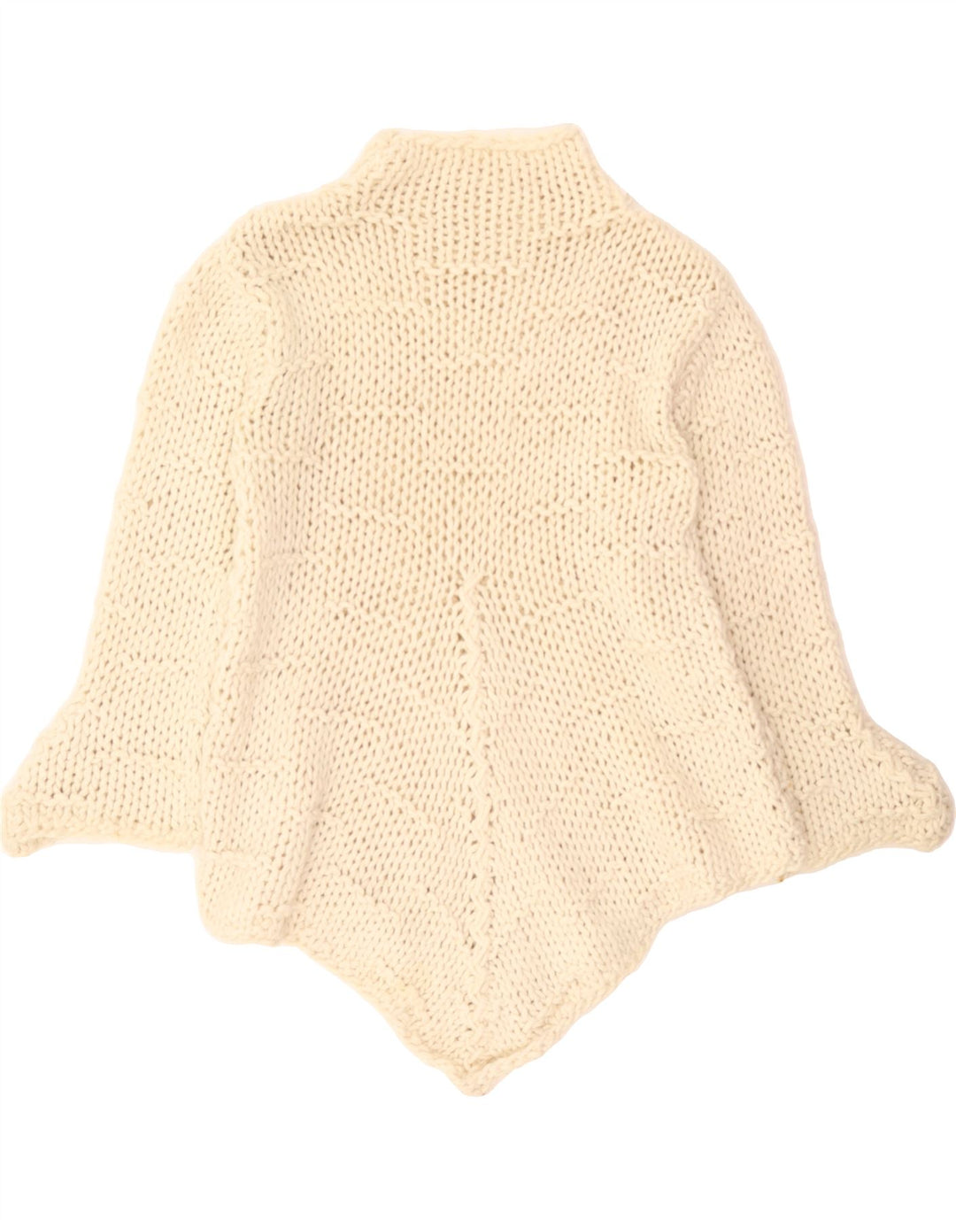 VINTAGE Womens Turtle Neck Jumper Sweater UK 12 Medium Off White Vintage Vintage and Second-Hand Vintage from Messina Hembry 
