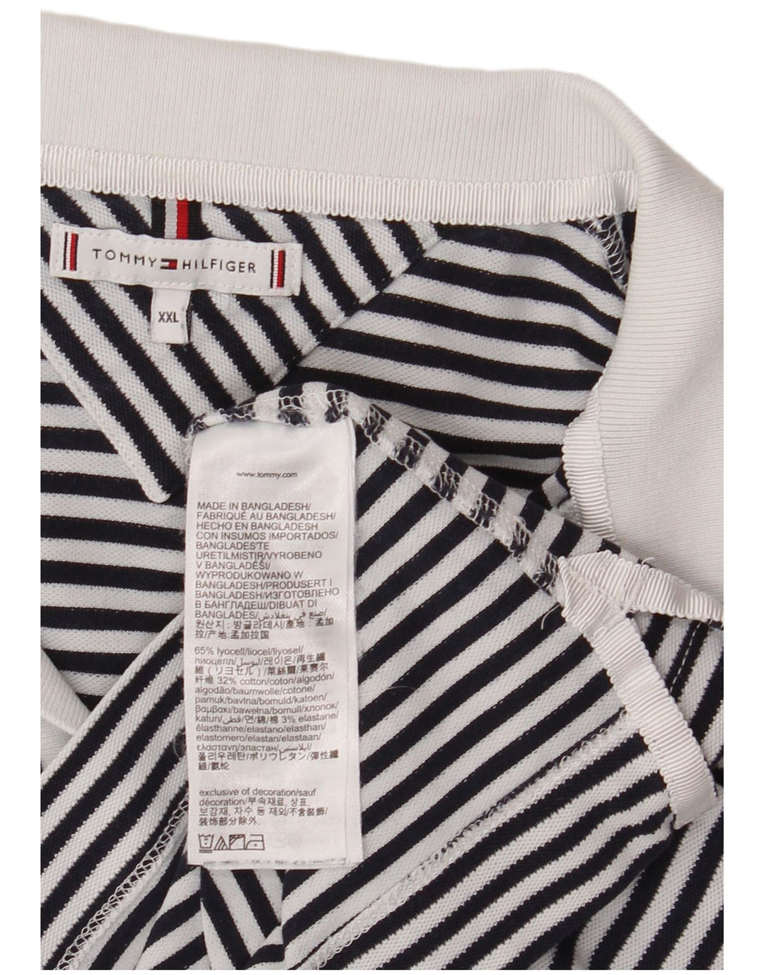 TOMMY HILFIGER ženska polo majica UK 20 2XL mornarsko plava prugasta nautička