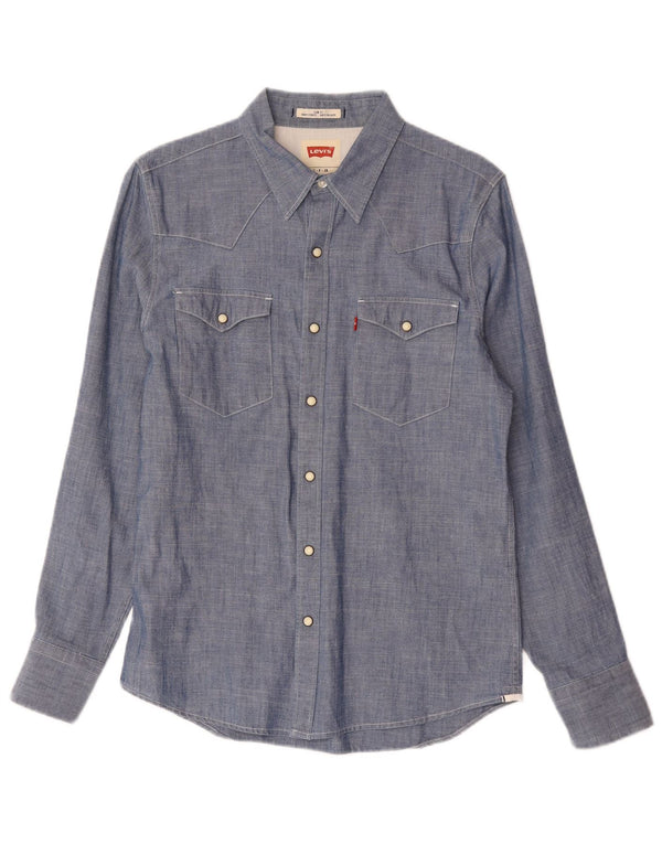 Levi's muška uska majica male plave pamučne boje
