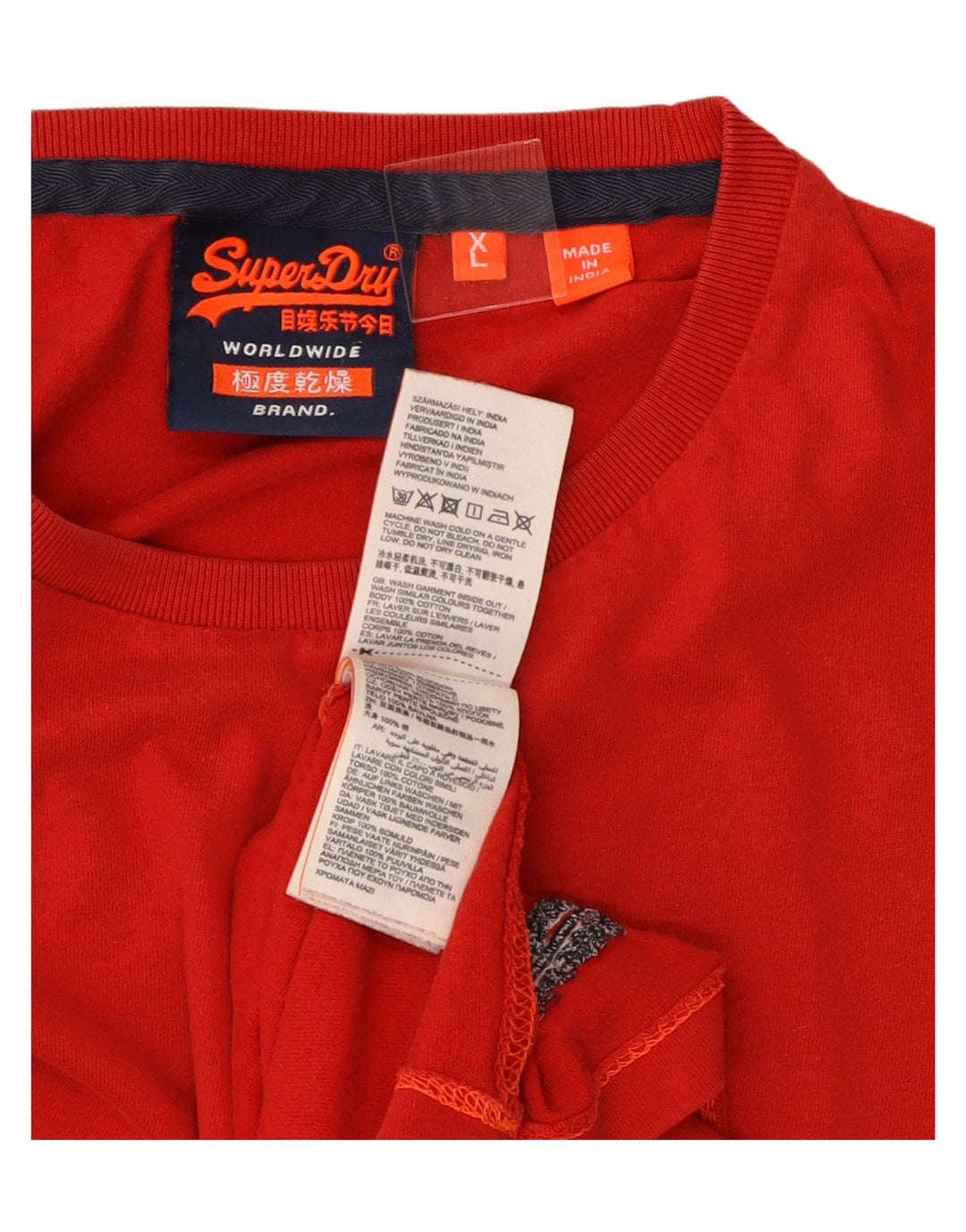 SUPERDRY muška majica kratkih rukava XL crveni pamuk