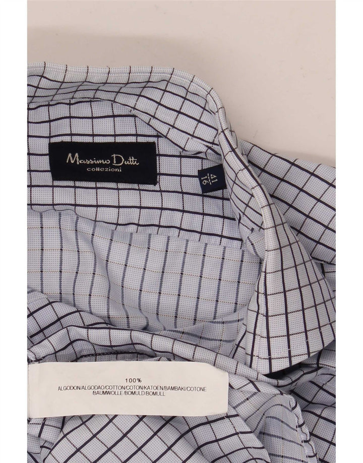 Muška svečana košulja Massimo Dutti, veličina 41 16, veliki plavi karirani pamuk