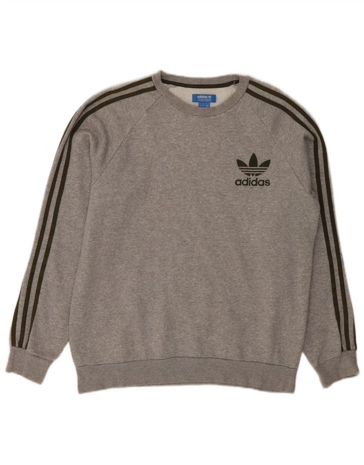 Adidas muška trenirka srednje sivi pamuk