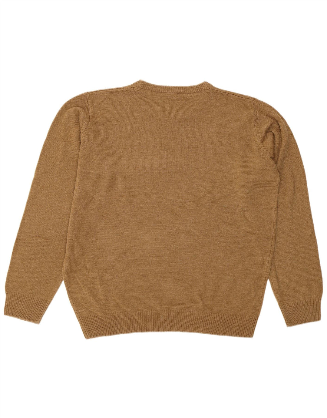 JAMES PRINGLE Mens Crew Neck Jumper Sweater Large Brown Acrylic