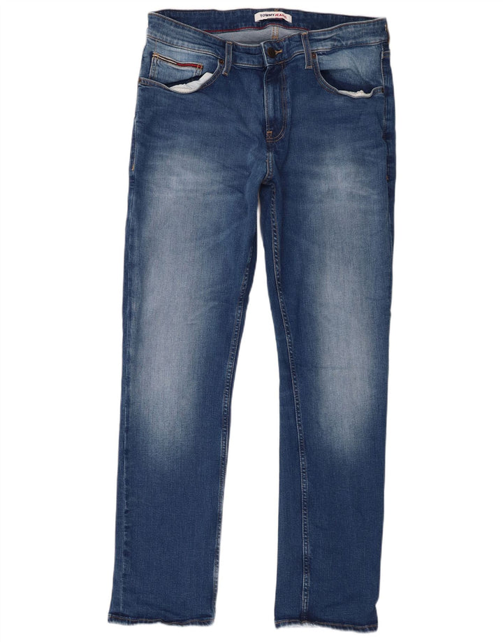 Tommy Hilfiger Mens Ryan Regular Straight Jeans W34 L32 Plavi pamuk