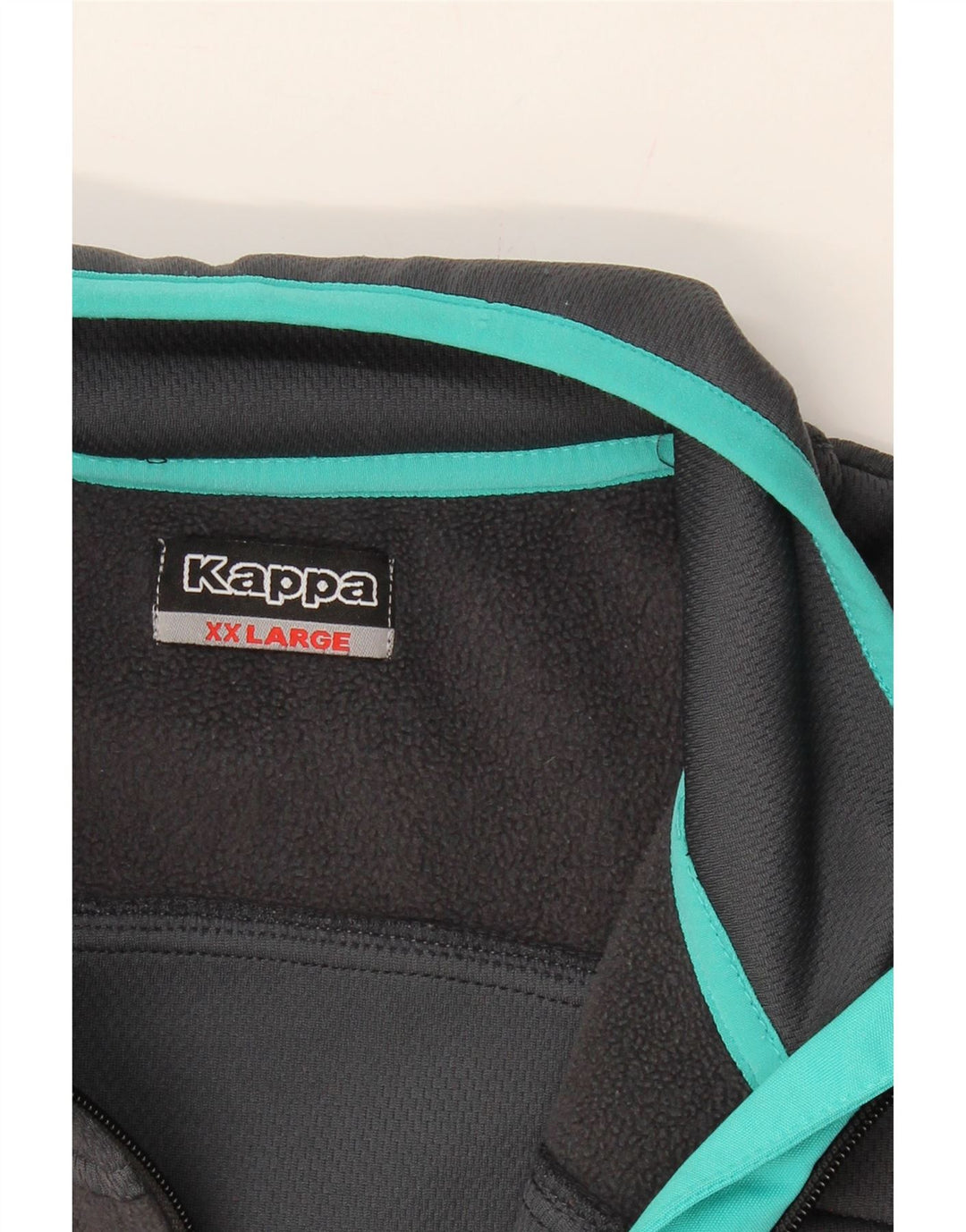 KAPPA Womens Fleece Jacket UK 20 2XL Grey Colourblock Polyester Vintage Kappa and Second-Hand Kappa from Messina Hembry 