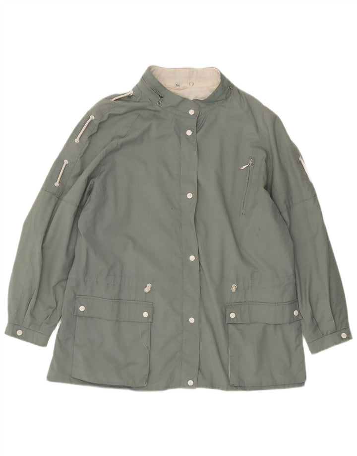 VINTAGE Womens Oversized Utility Jacket IT 44 Medium Grey Polyester Vintage Vintage and Second-Hand Vintage from Messina Hembry 