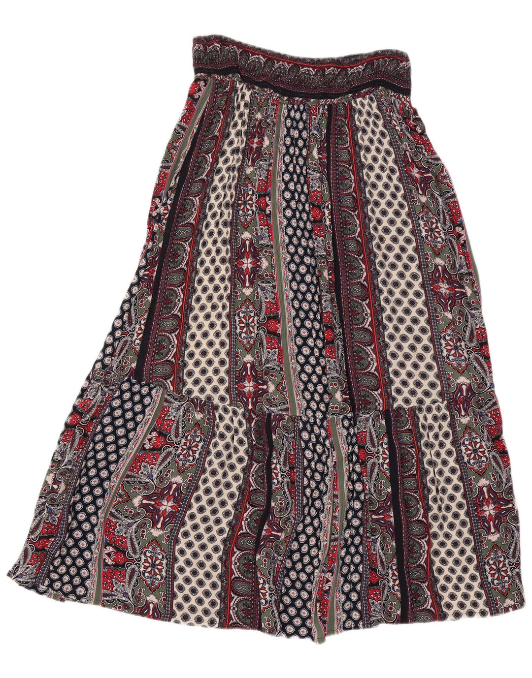 Monsoon ženska ciganska suknja srednje veličine W30 višebojna patchwork viskoza