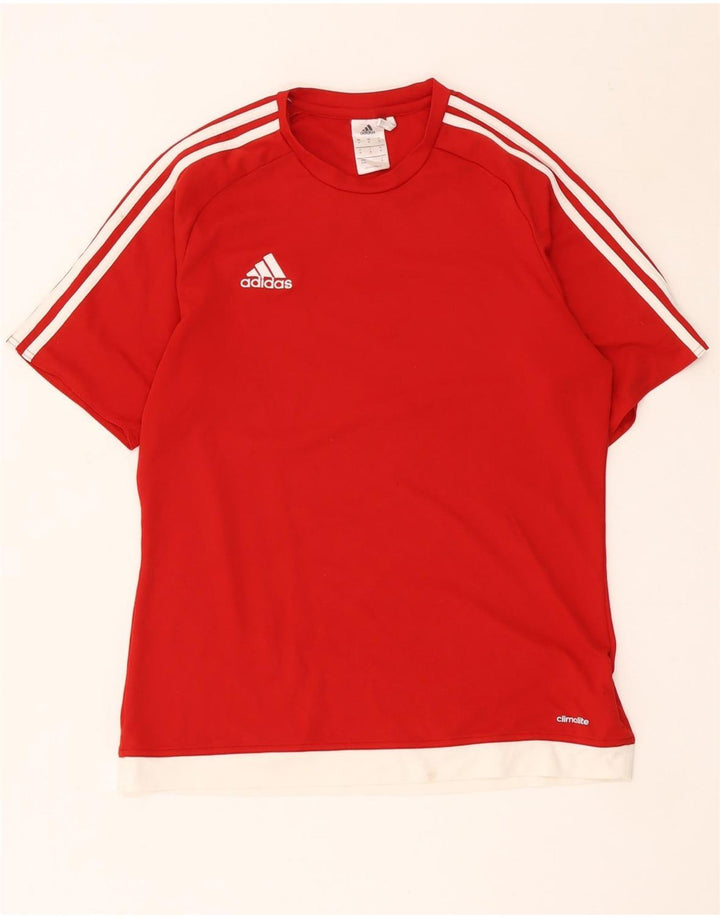 Adidas muška Climalite majica kratkih rukava Medium Red Colourblock Poliester