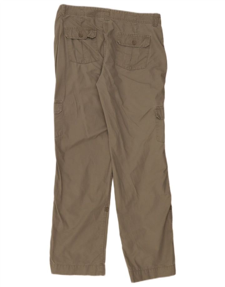 EDDIE BAUER Womens Vashon Fit Cargo Trousers US 6 Medium W30 L30 Khaki