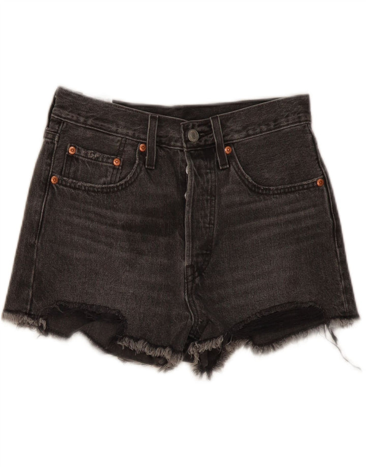 LEVI'S Womens 501 Denim Shorts W26 Small Grey Cotton Vintage Levi's and Second-Hand Levi's from Messina Hembry 
