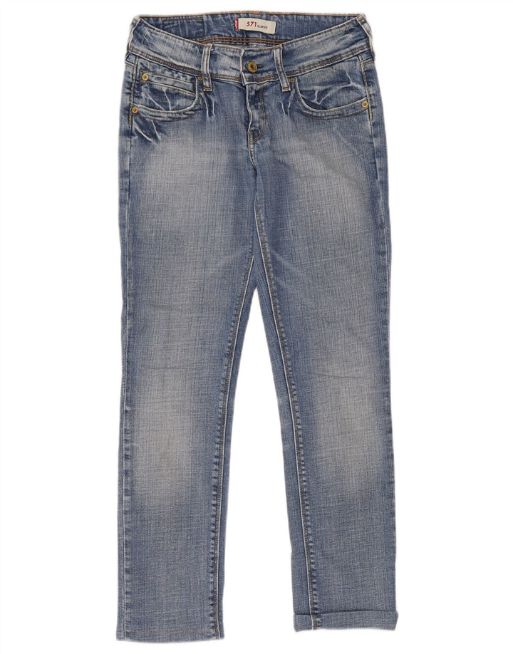 Levi's ženske 571 uske traperice W27 L34 plavi pamuk