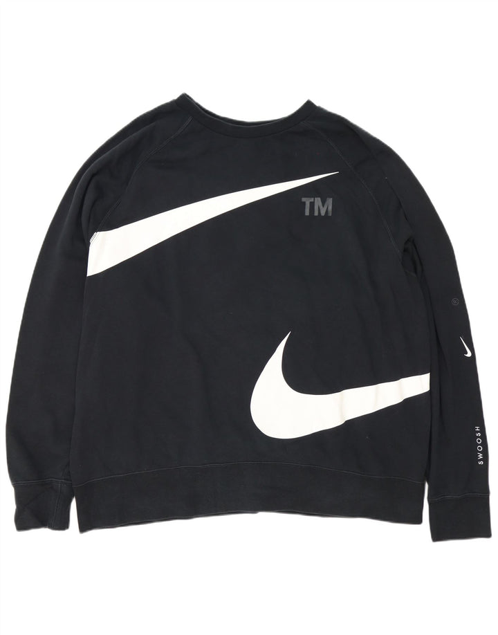 Nike muški džemper s grafičkim motivima 2XL crni pamuk