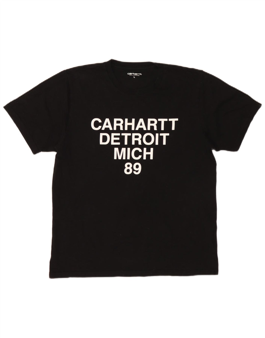 Velika crna pamučna muška majica s grafičkim motivima Carhartt