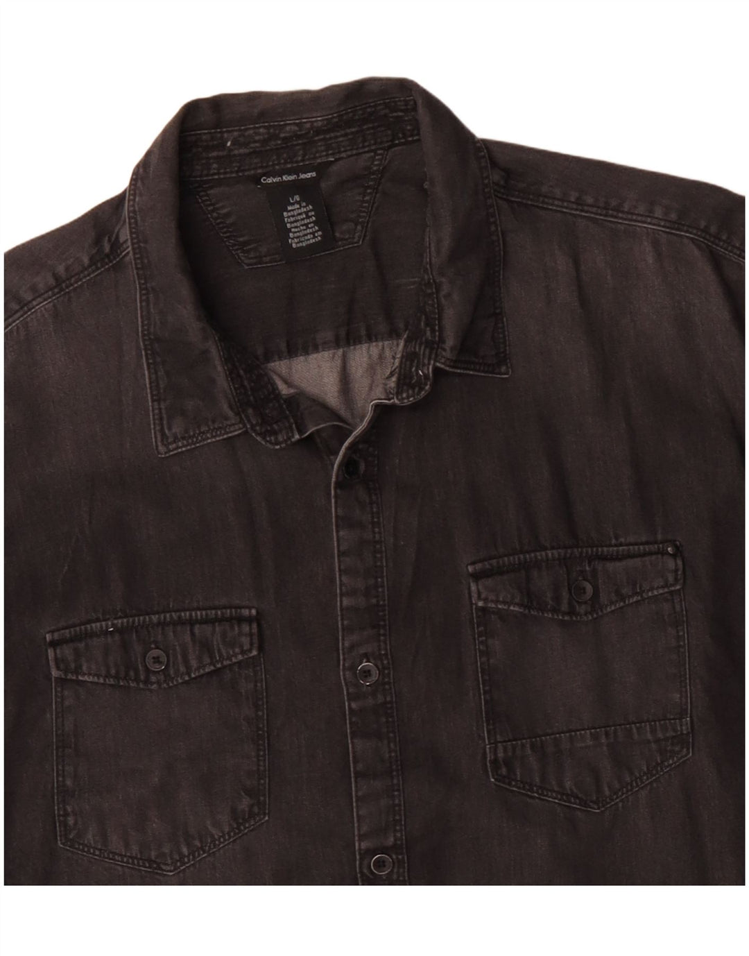 CALVIN KLEIN JEANS Muška traper košulja velika crna pamučna