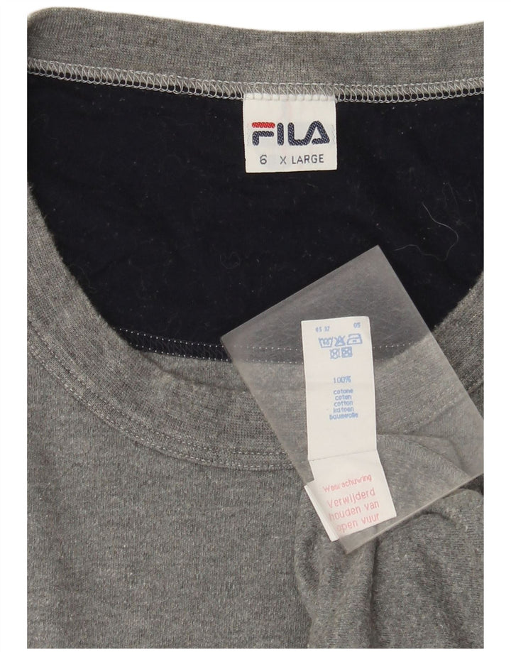 Fila muška majica dugih rukava XL sivi flekasti pamuk