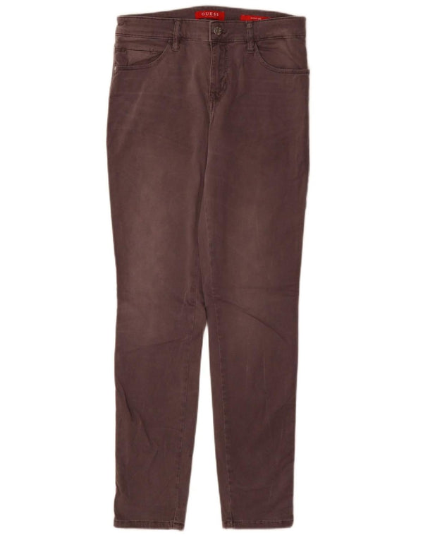 GUESS Ženske uske ležerne hlače W28 L30 Sivi pamuk