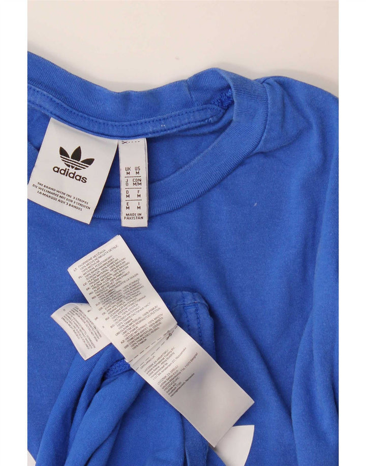 Adidas muška majica s grafičkim motivima srednje plavi pamuk