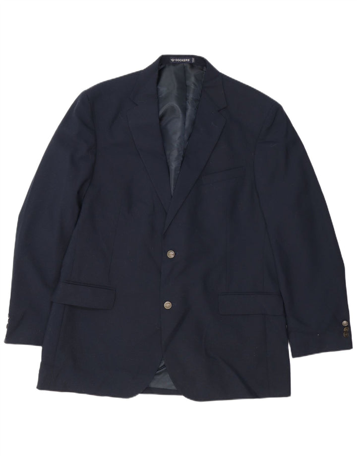 Dockers muška duga jakna sa 2 gumba UK 44 2XL tamnoplava vuna