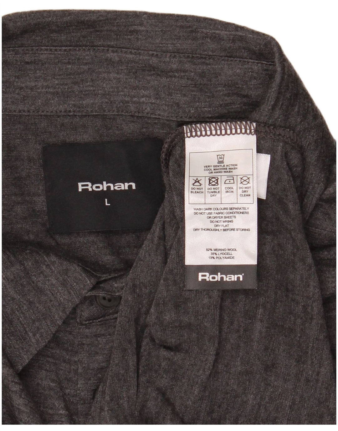 Rohan muška polo majica velike sive pjegave merino vune