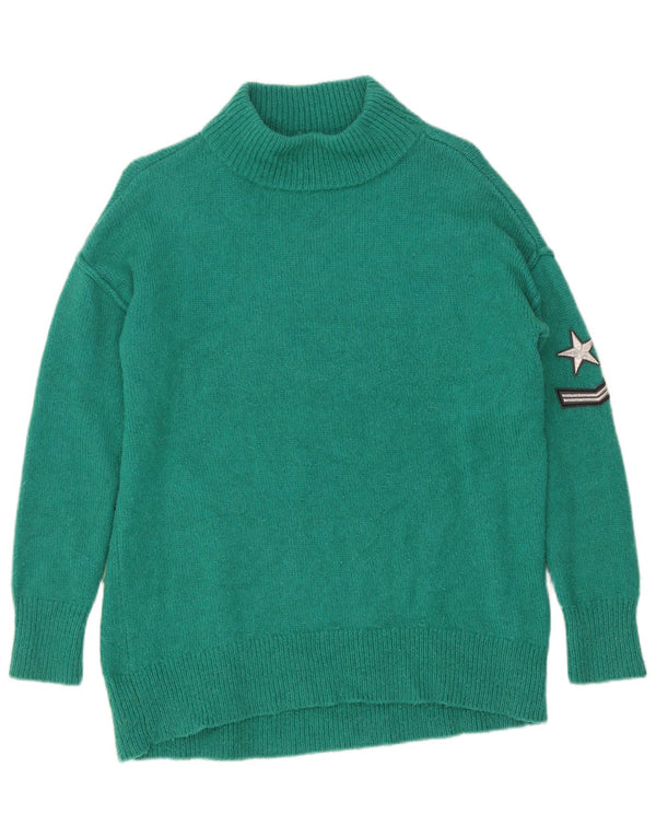 MINT VELVET Ženski veliki džemper s kornjačastim ovratnikom UK 10 Mali zeleni