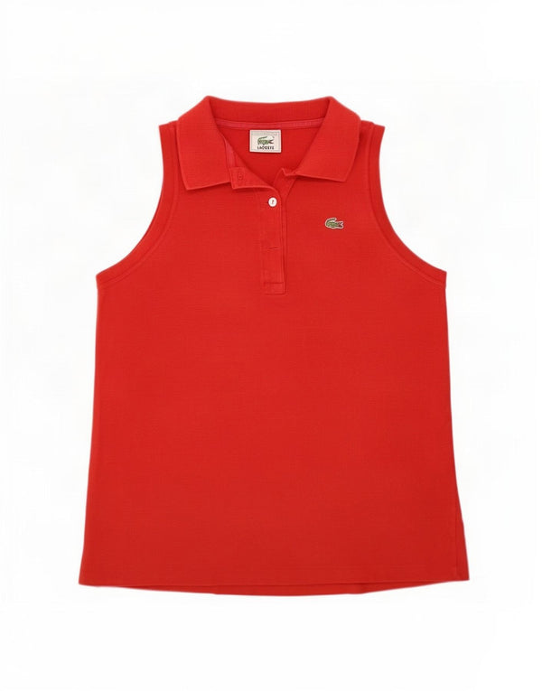 Lacoste ženska polo majica bez rukava, veličina 40 srednje crvene boje