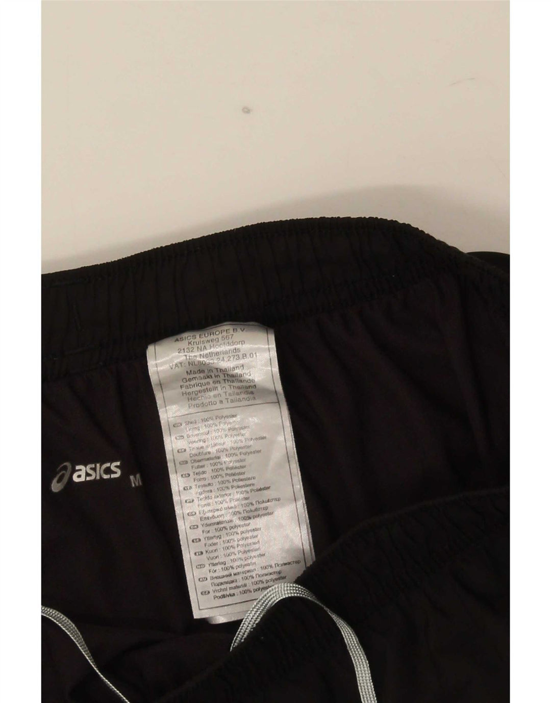 Asics muške sportske kratke hlače srednje crne boje od poliestera