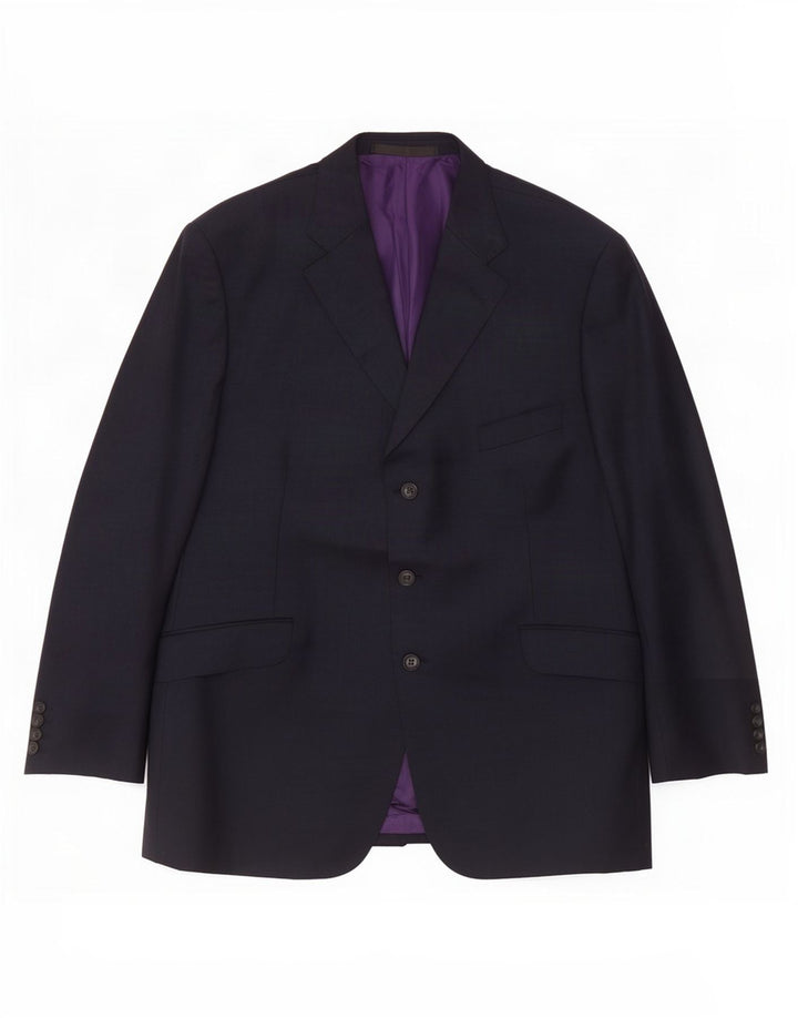 Marks & Spencer muška jakna sako s 3 gumba UK 44 XL tamnoplava vuna