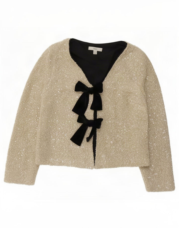Marks & Spencer ženska prevelika sako jakna UK 10 Small Off White