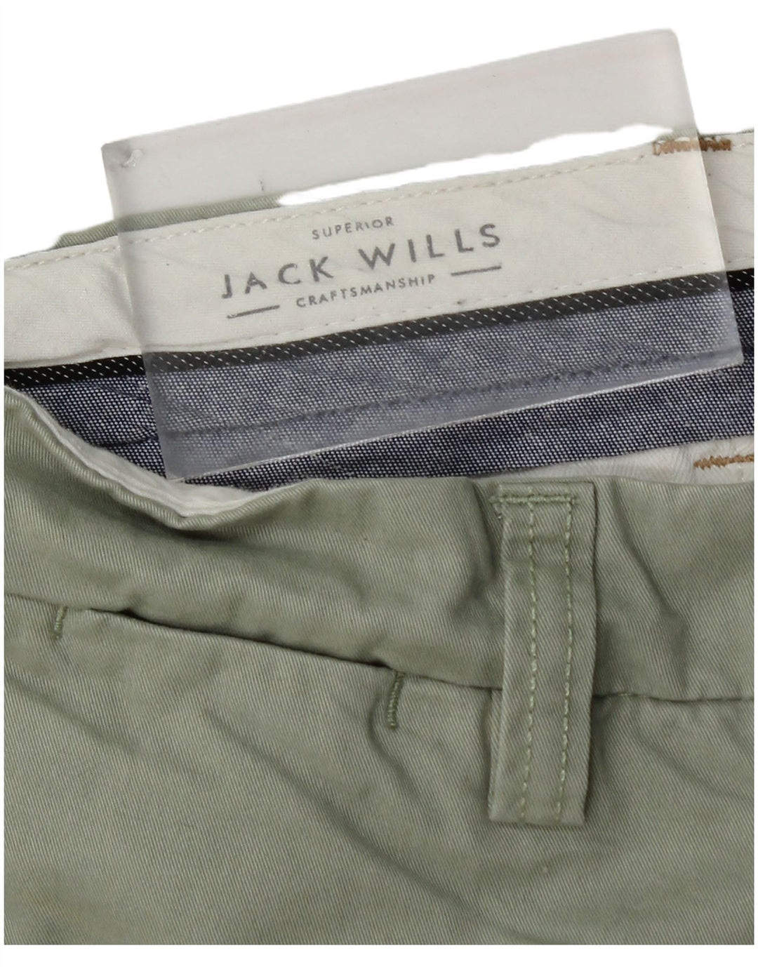 Jack Wills muške chino kratke hlače W30 srednje zelene boje pamuka