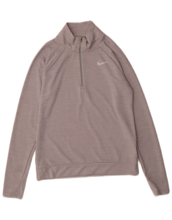 Nike muška trenirka s izrezom s patentnim zatvaračem Regular Fit XS siva sportska trenirka
