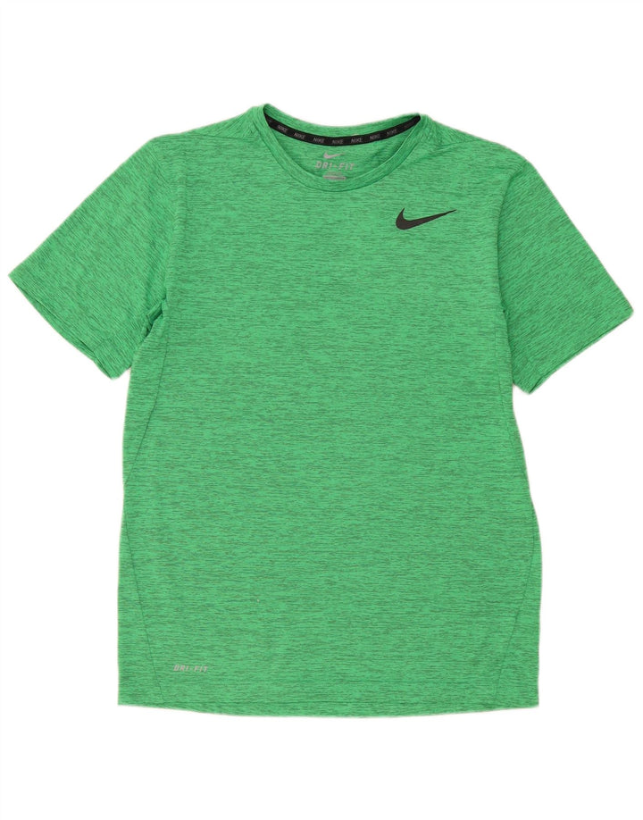 Nike Dri Fit majica kratkih rukava Srednje zeleni flekirani poliester