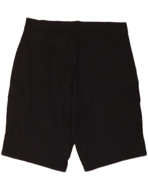 Lee Womens Mid Rise Cargo Shorts US 6 Medium W30 Black Cotton