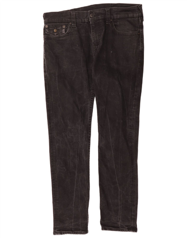 True Religion muške uske traperice W34 L31 crni pamuk