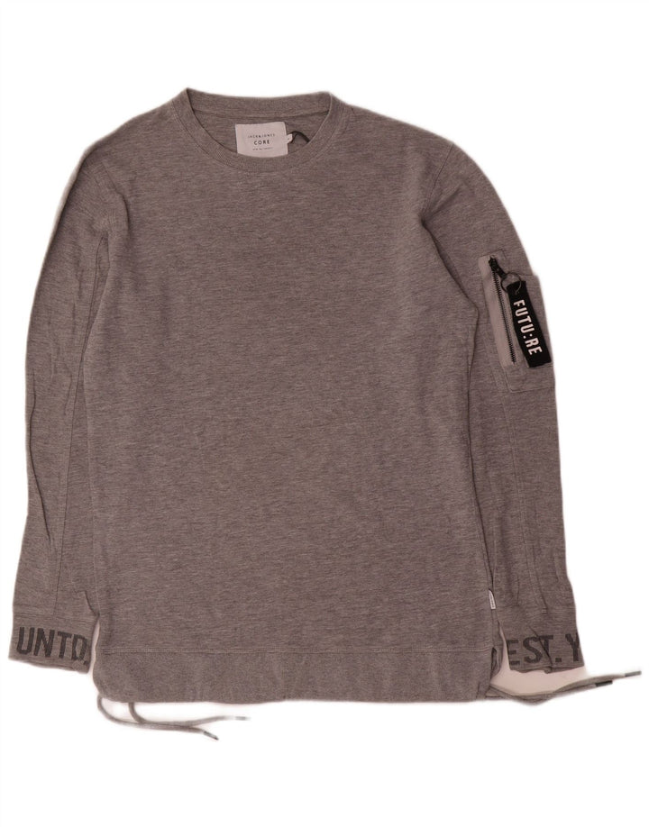 Jack & Jones muška majica s grafičkim motivima Mali sivi pamuk