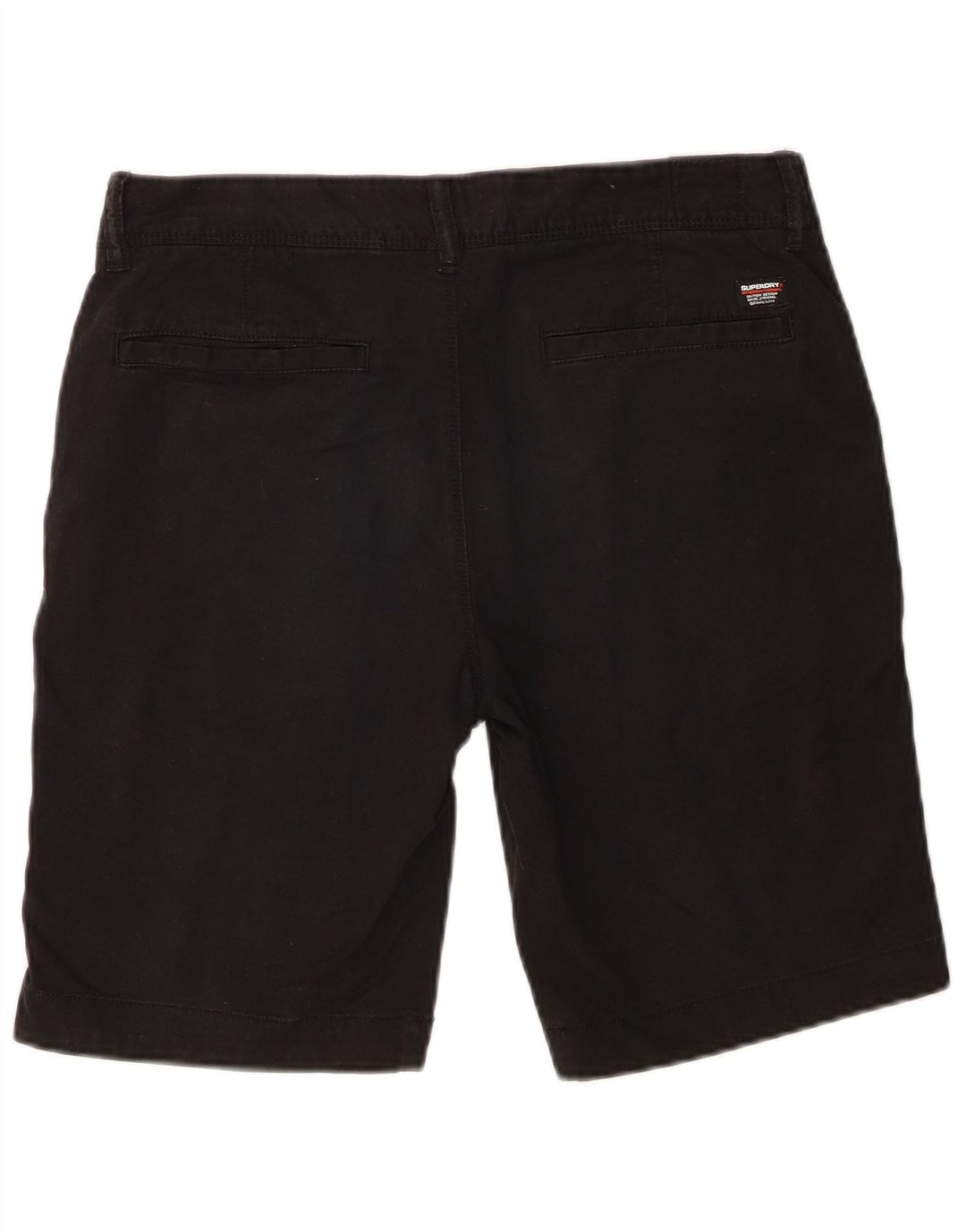 Superdry muške uske chino kratke hlače W30 Srednje crni pamuk