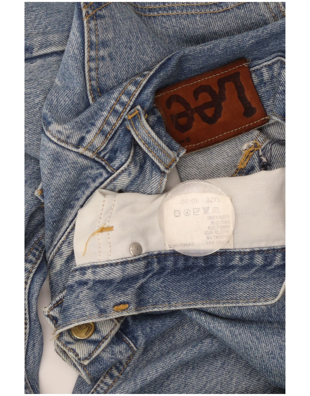 LEE Mens Brooklyn Straight Jeans W30 L32 Plavi pamuk