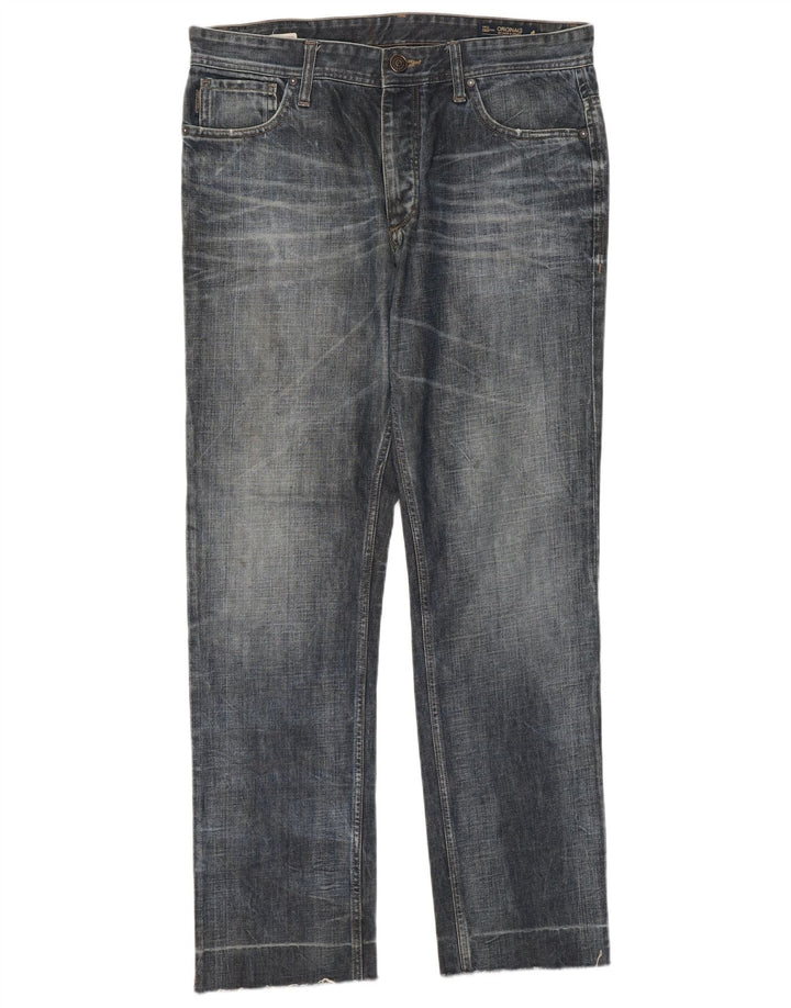 Jack & Jones muške ravne traperice W34 L31 tamnoplave