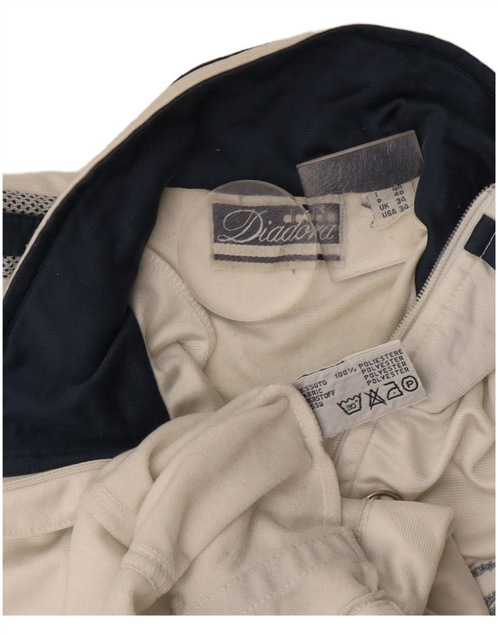 Diadora muška gornja jakna trenirke UK 34 mali bijeli poliester u boji