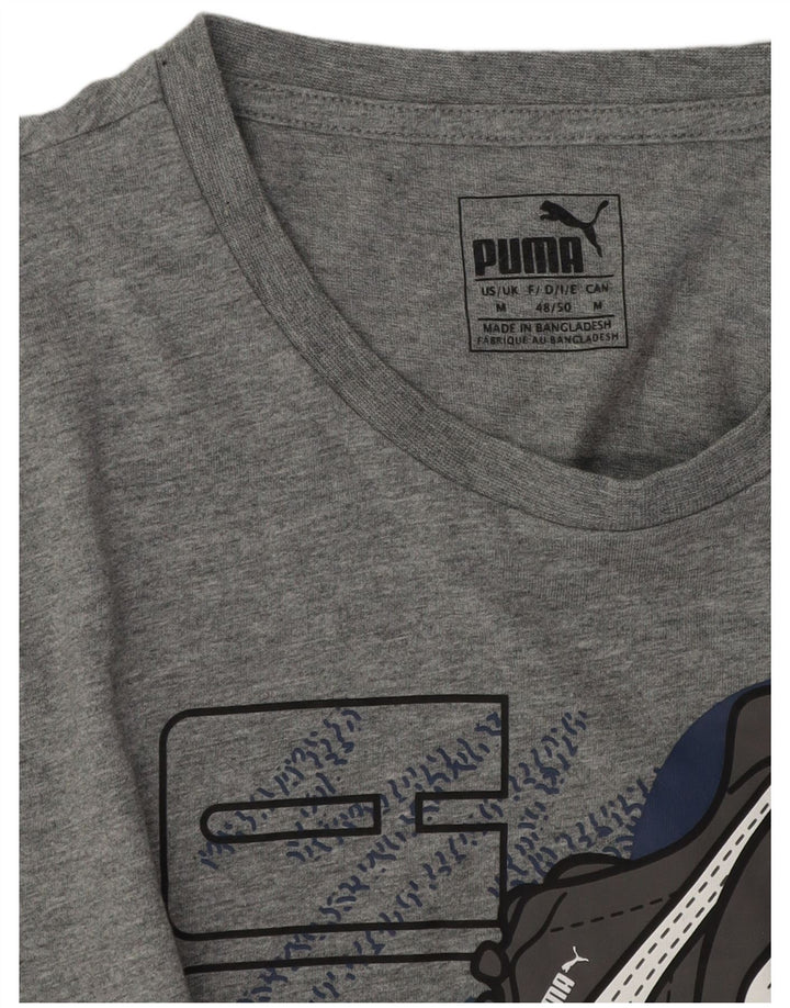 Puma muška majica kratkih rukava srednje siva s pjegama