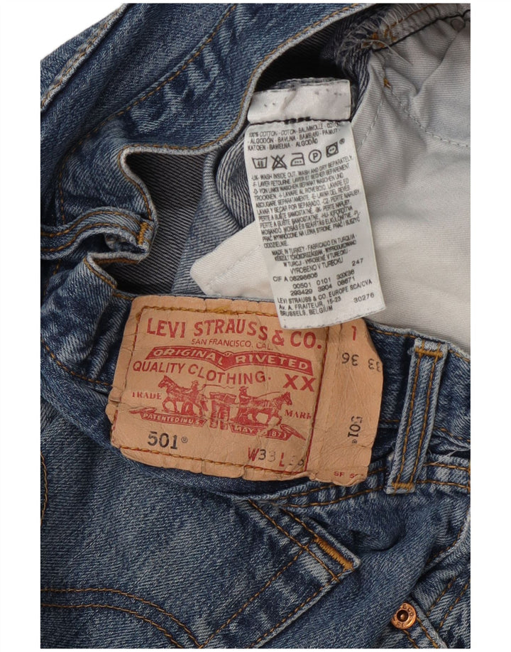 Levi's muške 501 ravne traperice W33 L36 plavi pamuk