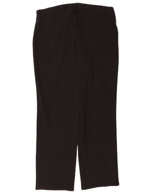 Marks & Spencer Womens Straight Casual Trousers UK 14 Large W34 L28 Black
