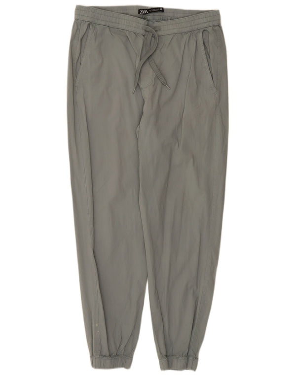 Zara ženske jogger hlače visokog struka UK 14 srednje W31 L26 sivi pamuk