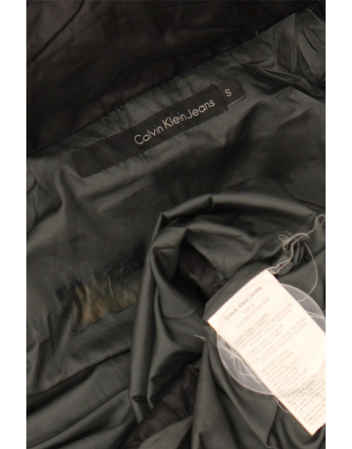 Calvin Klein ženski podstavljeni kaput s kapuljačom UK 10 Mali crni poliamid